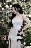  Váy trắng corset cúp ngực chân váy đính 3 nơ màu đen BANDAGE DRESS 
