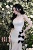 Cho thuê váy trắng corset cúp ngực chân váy đính 3 nơ màu đen BANDAGE DRESS đi sự kiện thanh lịch