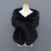  Choàng lông màu đen PHỤ KIỆN 