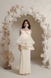  Set đồ kem áo đính nơ chân váy dáng dài BELOVED 
