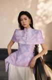  Set TỬ KỲ tím gồm áo choàng, yếm và quần KEIRA TONG 