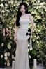 Cho thuê váy trắng corset cúp ngực chân váy đính 3 nơ màu đen BANDAGE DRESS đi sự kiện thanh lịch