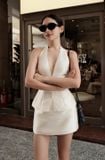  Set áo cổ yếm và chân váy chữ A không kèm bao tay HUONG BOUTIQUE 