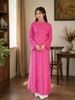  W - Áo dài hồng Đào Nguyệt quần trắng KOALIFY 