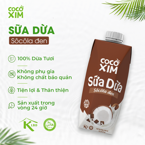  THÙNG 12 Hộp Sữa dừa đóng hộp Cocoxim Chocolate dung tích 330ml/Hộp 