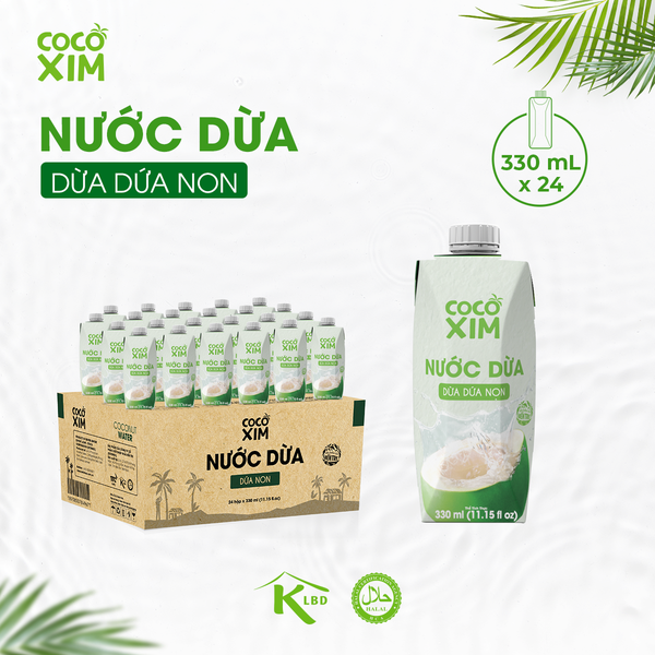  Thùng 24 Hộp Nước dừa đóng hộp Cocoxim dừa dứa non 330ml/Hộp 