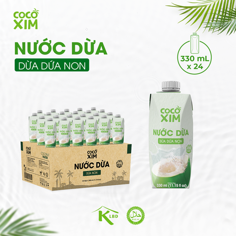  Thùng 24 Hộp Nước dừa đóng hộp Cocoxim dừa dứa non 330ml/Hộp 