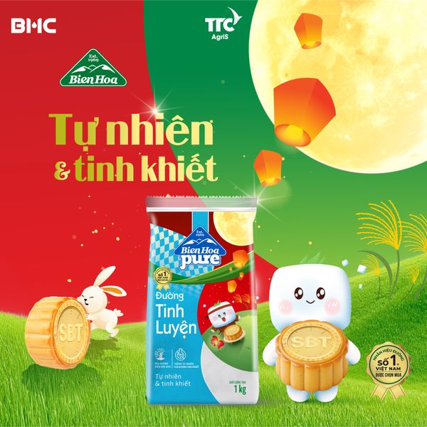  [BAO BÌ TRUNG THU] Combo 2 Đường túi Pure Biên Hòa 1kg/túi 