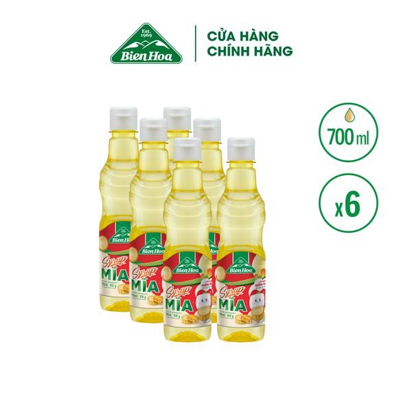  [BAO BÌ TRUNG THU] Combo 6 Chai Syrup Mía Biên Hòa 700ml /Chai 