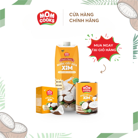  Combo 2 Hộp Nước Cốt Dừa Mom Cooks 200ml/Hộp 
