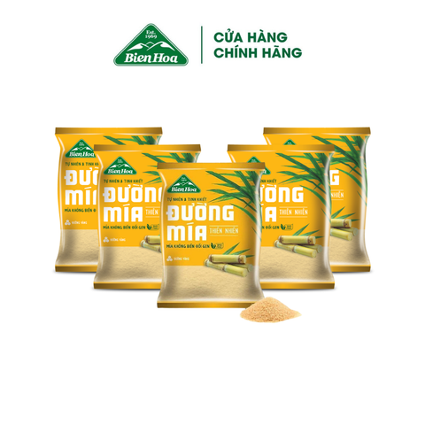  Combo 5 Đường mía thiên nhiên Biên Hòa 1kg/túi 