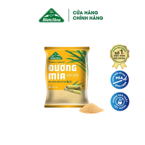  Combo 5 Đường mía thiên nhiên Biên Hòa 1kg/túi 