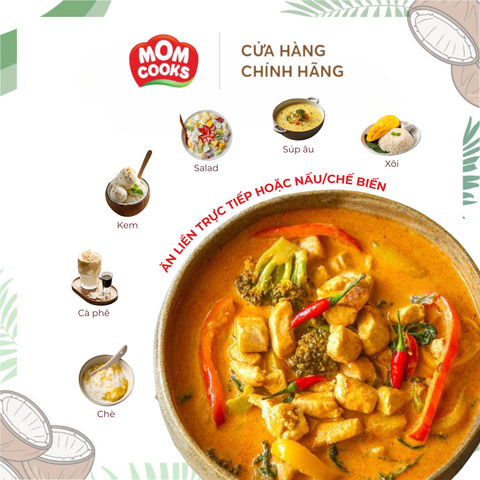  Combo 6 Hộp Nước Cốt Dừa Mom Cooks 200ml/Hộp 