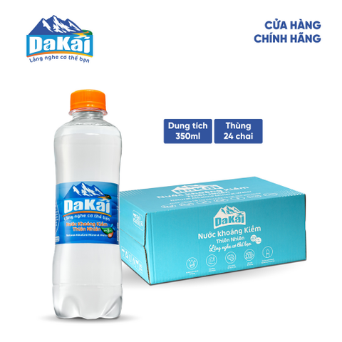 Thùng 24 chai Nước Khoáng kiềm thiên nhiên DaKai 350ml/chai 