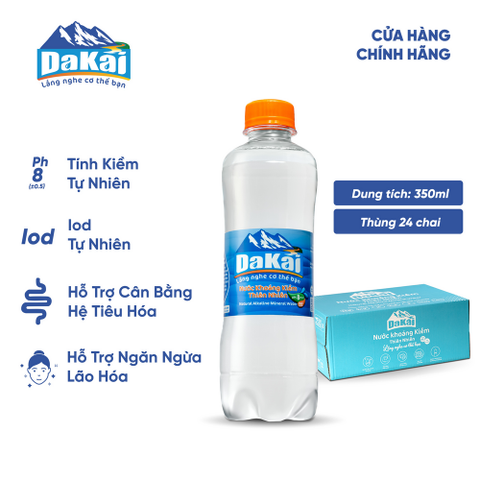  Combo 2 Thùng 24 chai Nước Khoáng kiềm thiên nhiên DaKai 350ml/chai 