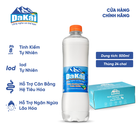  Combo 2 Thùng 24 chai Nước Khoáng kiềm thiên nhiên DaKai 500ml/chai 
