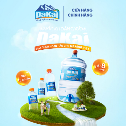  Combo 2 Thùng 24 chai Nước Khoáng kiềm thiên nhiên DaKai 350ml/chai 
