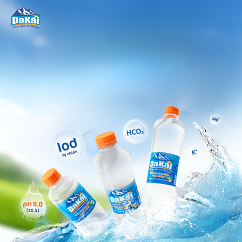  Thùng 24 chai Nước Khoáng kiềm thiên nhiên DaKai 350ml/chai 