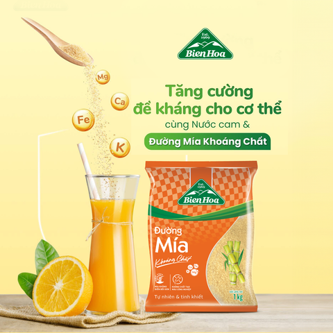  Combo 5 Đường mía khoáng chất Biên Hòa 1kg/túi 
