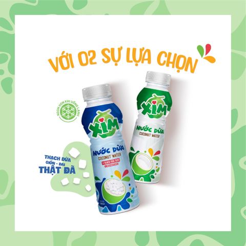  Combo 12 Chai Nước dừa Xim thạch dừa tươi chai PET 350ml 