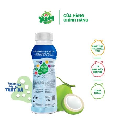 Combo 12 Chai Nước dừa Xim thạch dừa tươi chai PET 350ml 