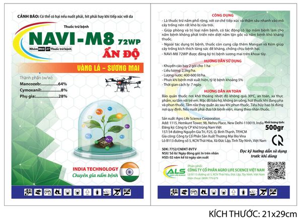 Thuốc Trừ Bệnh NAVI-M8 72WP
