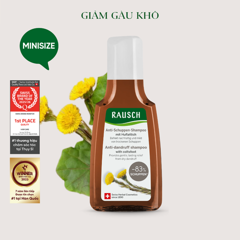 Dầu gội hỗ trợ giảm gàu, ngứa cho da đầu khô Rausch Coltsfoot 40ml