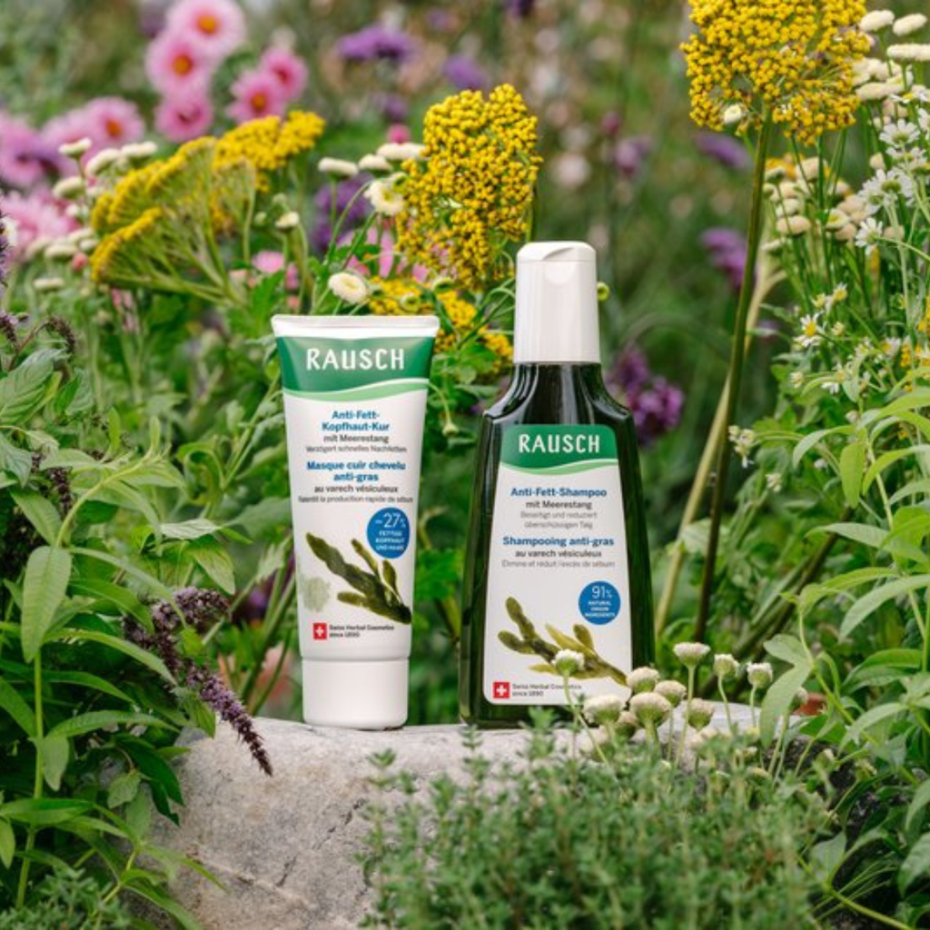 Ủ tóc kiểm soát dầu, giảm bết Rausch Seaweed Tảo Biển, thảo dược Thụy Sĩ 100ml
