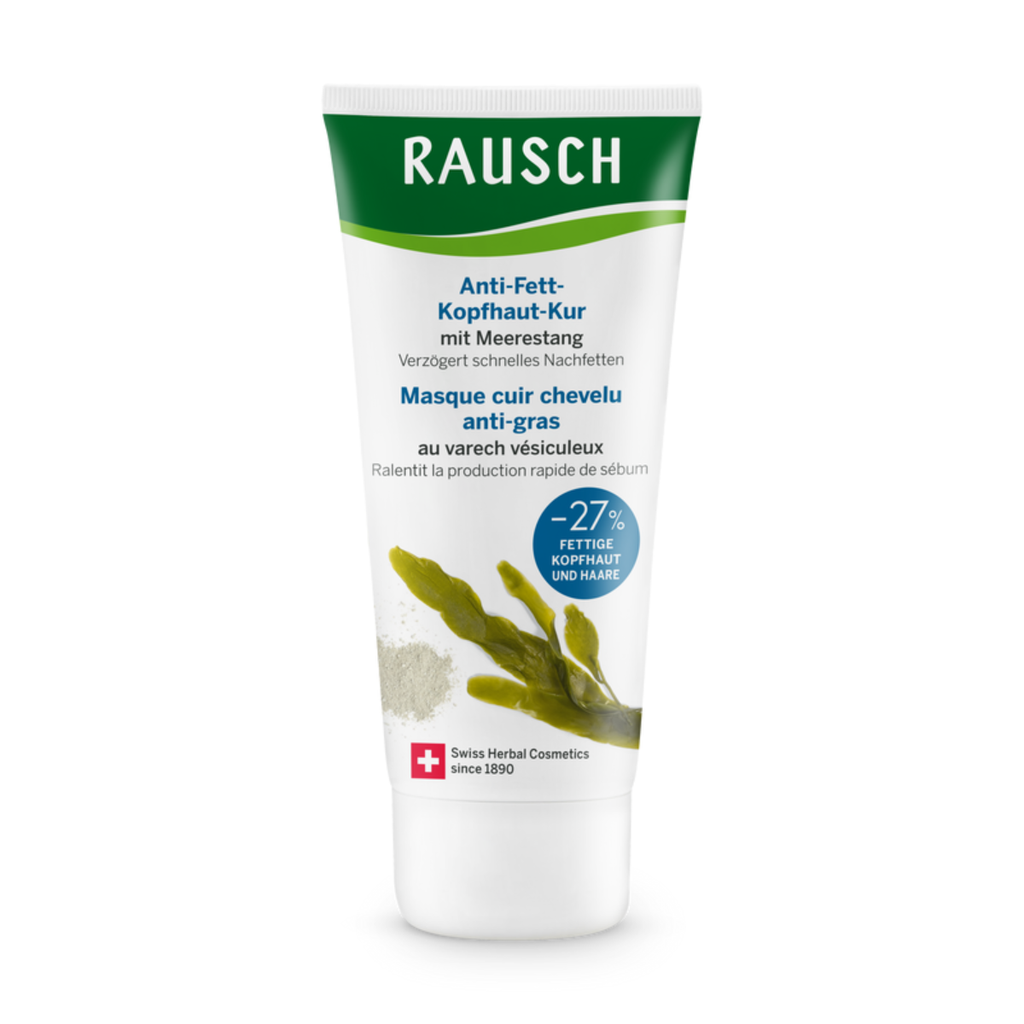 Ủ tóc kiểm soát dầu, giảm bết Rausch Seaweed Tảo Biển, thảo dược Thụy Sĩ 100ml