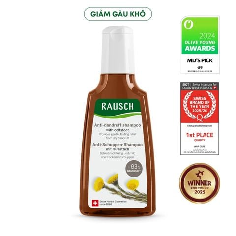 Dầu gội hỗ trợ sạch gàu khô, giảm ngứa Rausch Coltsfoot Cúc Khoản Đông Hoa 200ml