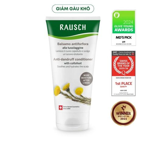 Dầu xả hỗ trợ giảm gàu ngứa, dịu da đầu Rausch Coltsfoot Cúc Khoản Đông Hoa, thảo dược Thụy Sĩ 150ml
