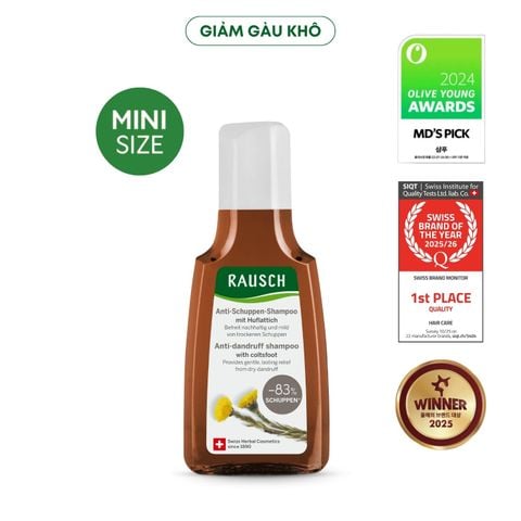 Dầu gội hỗ trợ sạch gàu khô, giảm ngứa Rausch Coltsfoot Cúc Khoản Đông Hoa 40ml