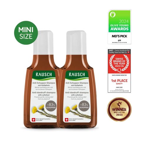 Combo trải nghiệm dầu gội hỗ trợ giảm ngứa, sạch gàu Rausch Coltsfoot Cúc Khoản Đông Hoa 40mlx2