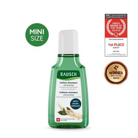 Dầu gội minisize hỗ trợ tăng mật độ tóc con, giảm rụng Rausch Ginseng Nhân Sâm 40ml