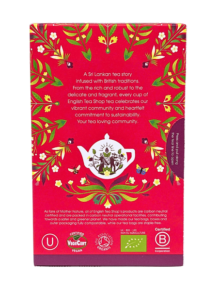 Trà Organic English Breakfast Hiệu English Tea Shop 50 G/ Hộp (20 Túi X 2,5 G)