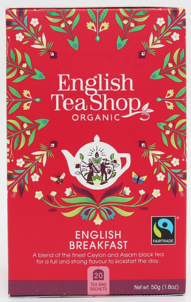 Trà Organic English Breakfast Hiệu English Tea Shop 50 G/ Hộp (20 Túi X 2,5 G)