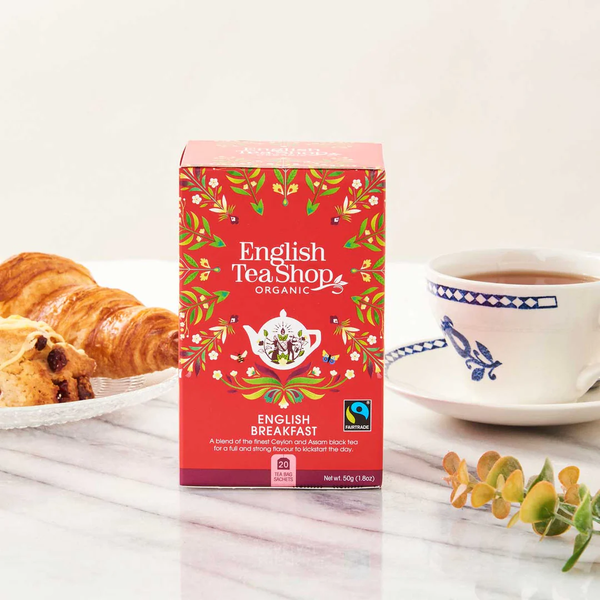 Trà Organic English Breakfast Hiệu English Tea Shop 50 G/ Hộp (20 Túi X 2,5 G)