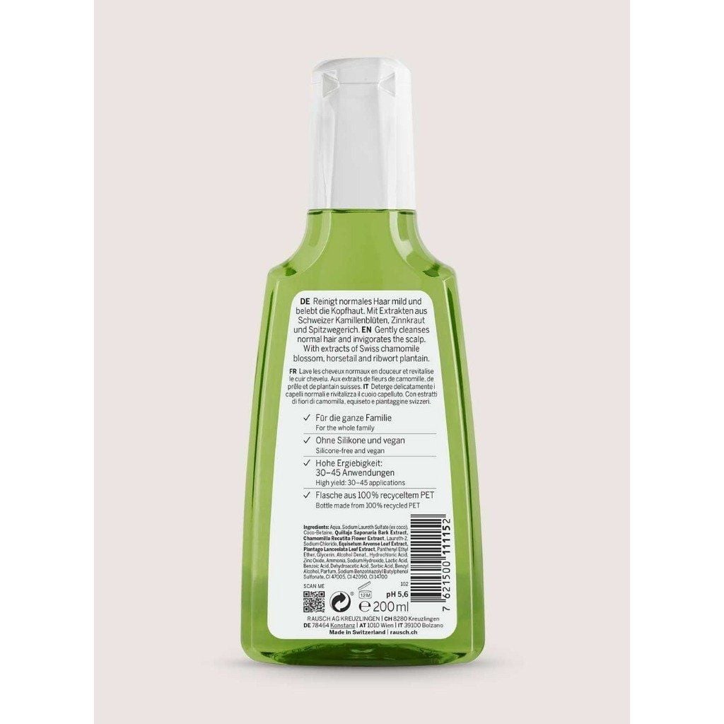 Dầu gội chăm sóc tóc & da đầu khoẻ mạnh Rausch Care Shampoo with Swiss Herbs 200ml