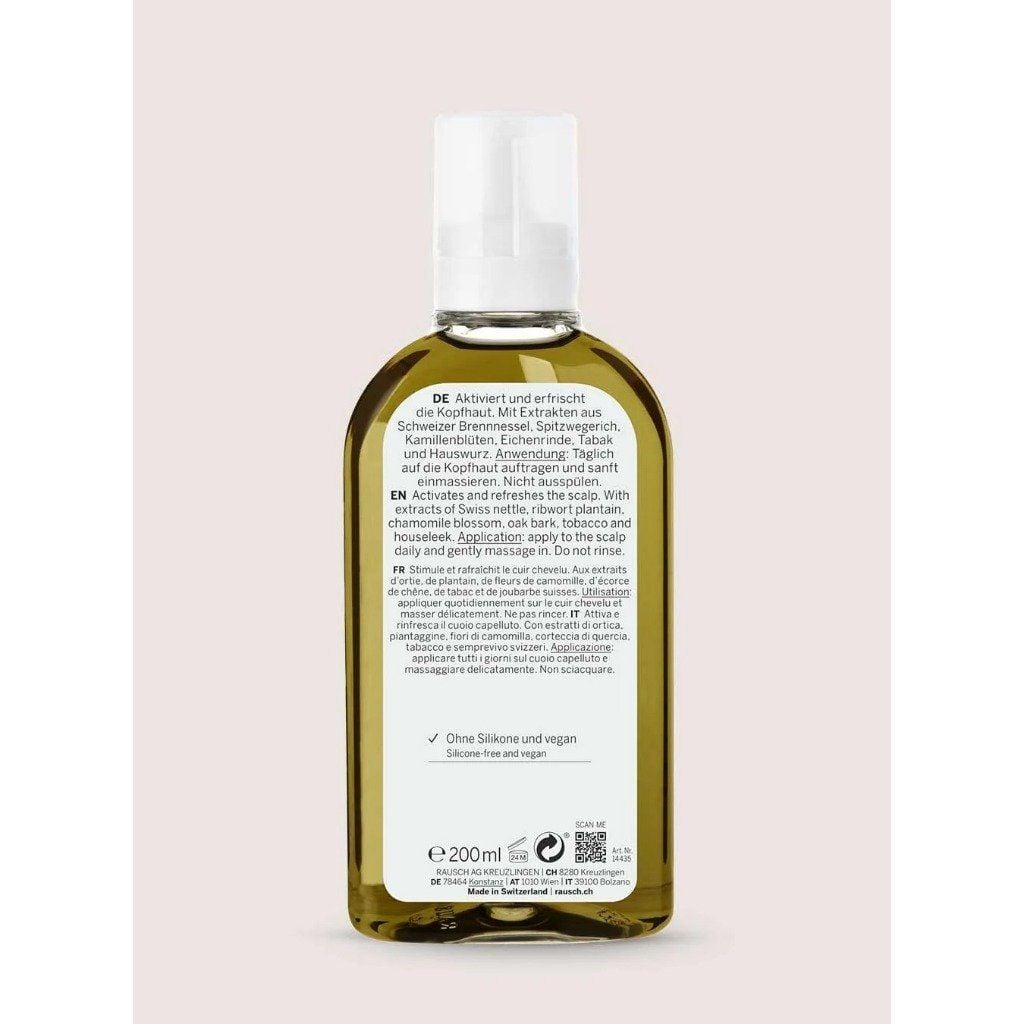 Tinh chất dưỡng da đầu sạch khoẻ & cân bằng nang tóc Rausch Scalp Tonic with Swiss Herbs 200ml