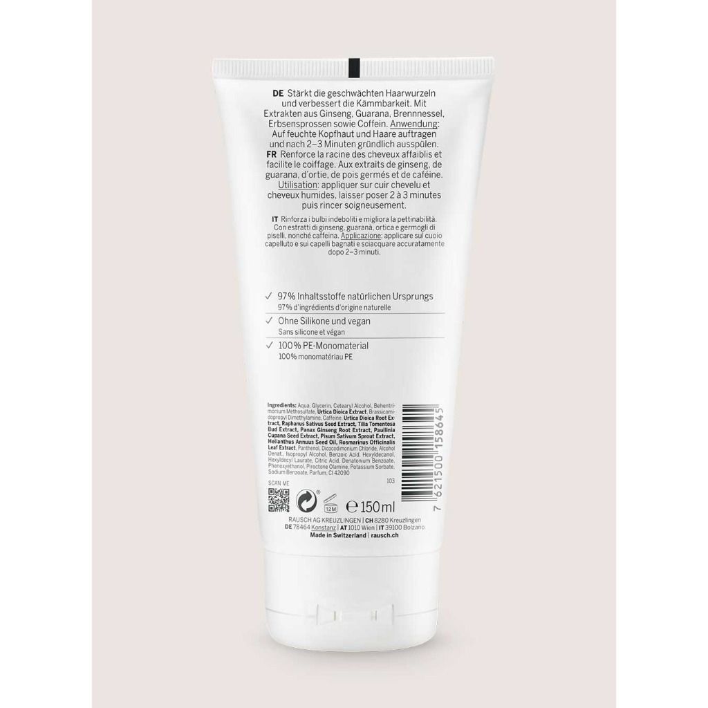 Dầu xả phục hồi tóc yếu & giảm gãy rụng Rausch Caffeine Conditioner with Ginseng 30ml