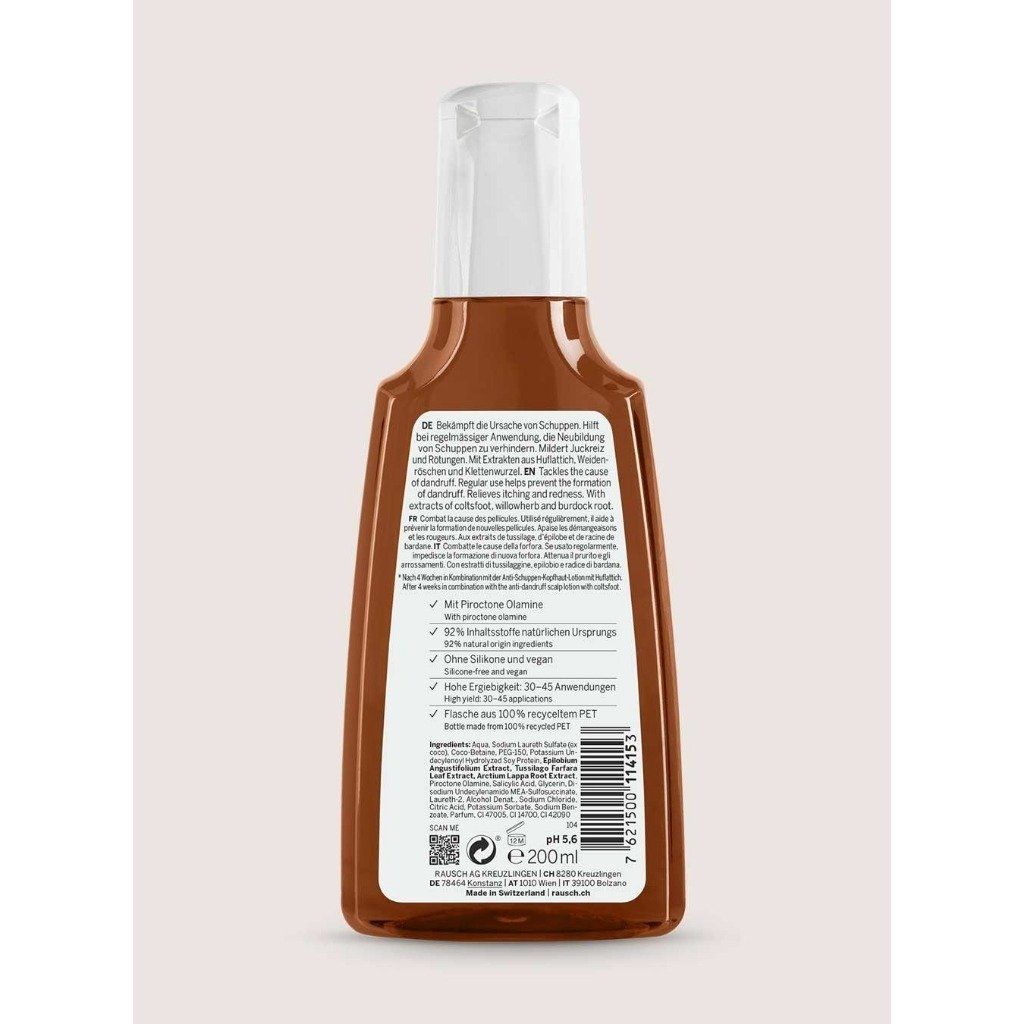 Dầu gội giảm gàu & làm dịu da đầu nhạy cảm Rausch Anti-Dandruff Shampoo with Coltsfoot 200ml