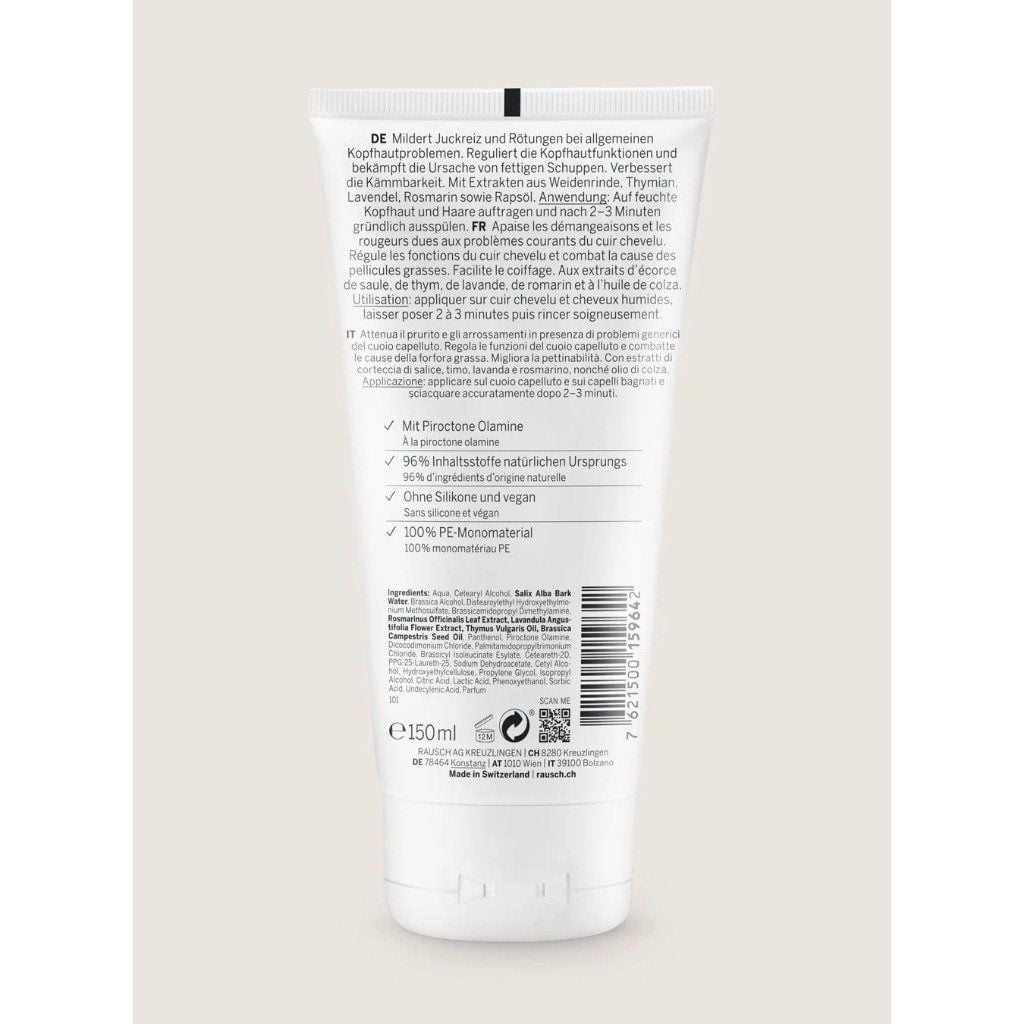 Dầu xả cân bằng & giảm gàu cho da đầu nhờn  Rausch Willow Bark Treatment 150ml