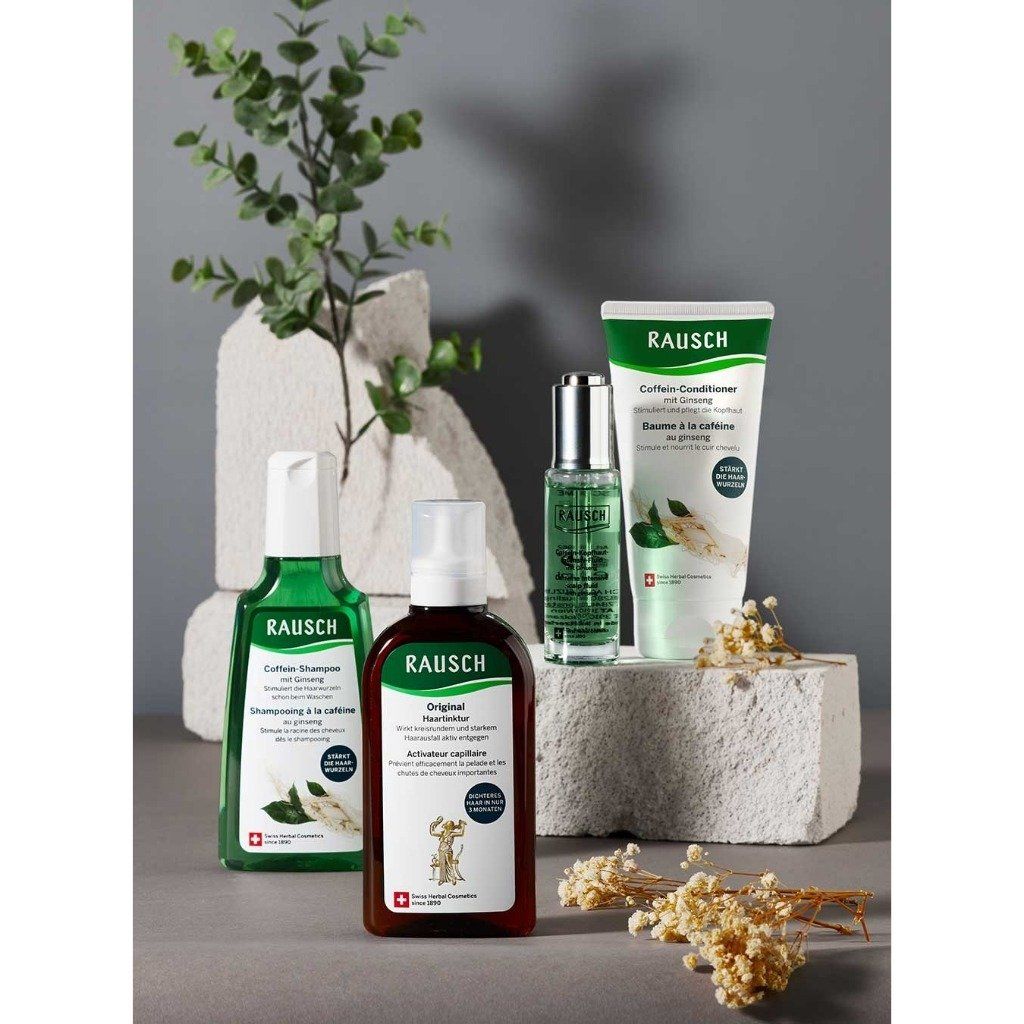 Dầu gội ngăn rụng & hỗ trợ mọc tóc mới Rausch Caffeine Shampoo with Ginseng 200ml
