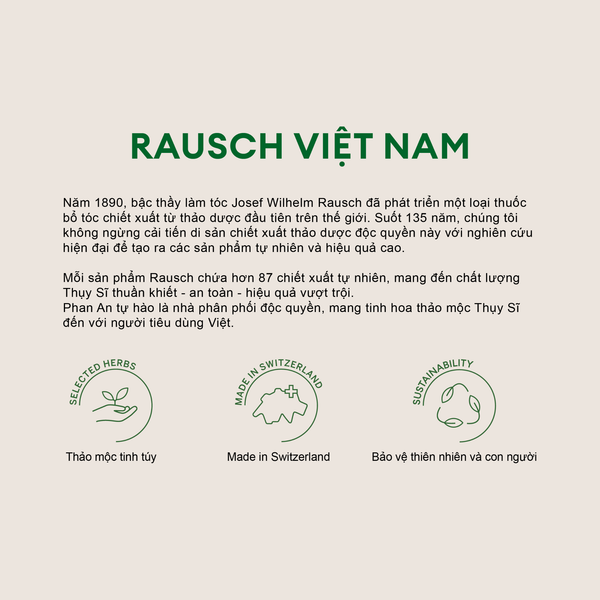 Dầu xả minisize hỗ trợ hỗ trợ tăng mật độ tóc con, giảm rụng Rausch Ginseng Nhân Sâm 30ml