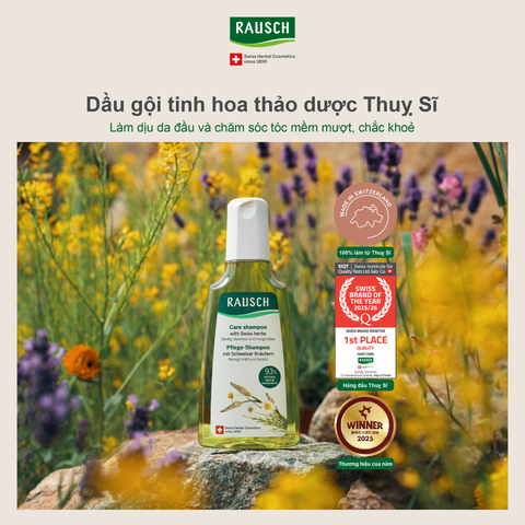 Dầu gội hỗ trợ dưỡng tóc mềm mượt chắc khỏe Rausch Swiss Herbs Thảo Dược Thụy Sĩ 40ml