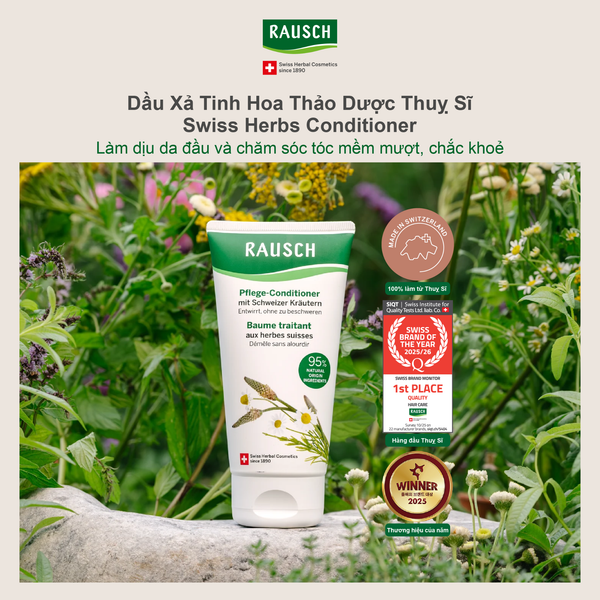 Dầu xả minisize hỗ trợ dưỡng tóc mềm mượt, giúp tóc chắc khỏe Rausch Swiss Herbs Thảo Dược Thụy Sĩ 30ml