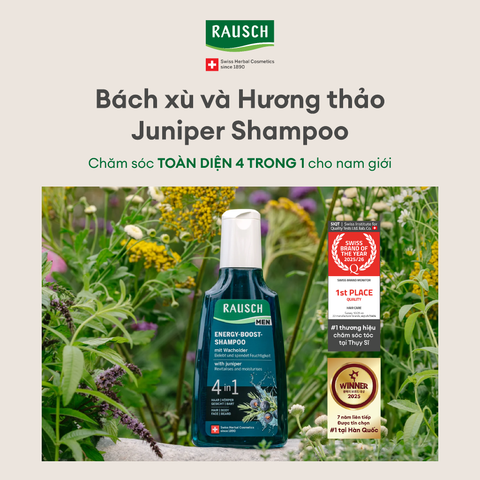 Dầu gội kết hợp 4 trong 1 dành cho nam giới Rausch Juniper 200ml