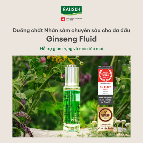 Tinh chất dưỡng da đầu chuyên sâu, hỗ trợ giảm rụng và củng cố thân tóc Rausch Ginseng 30ml