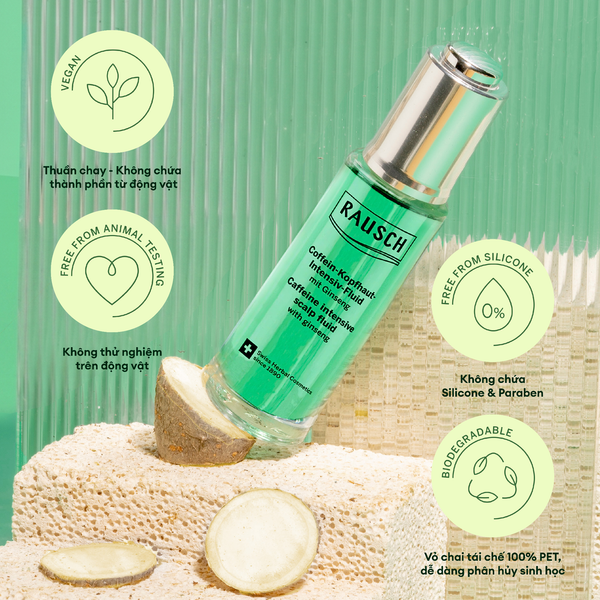 Tinh chất dưỡng da đầu chuyên sâu, hỗ trợ giảm rụng và củng cố thân tóc Rausch Ginseng 30ml