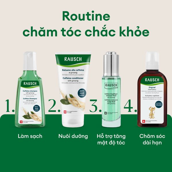 Tinh chất dưỡng da đầu chuyên sâu, hỗ trợ giảm rụng và củng cố thân tóc Rausch Ginseng 30ml